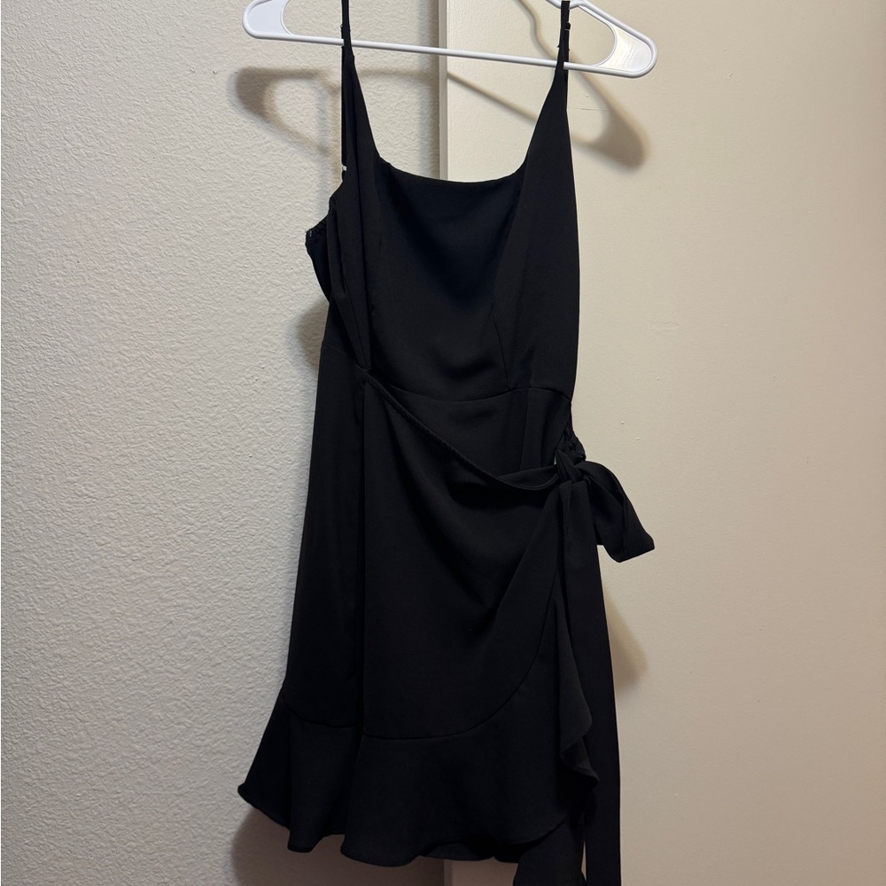 Amazon Black Mini Dress with Tie Waist